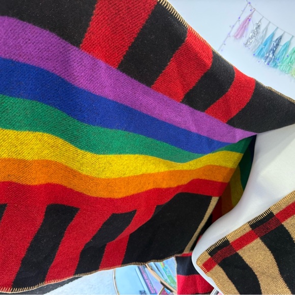 Rare Burberry Mega Check Rainbow Poncho / Cape / Wrap 🌈 Runway Collection Piece - Picture 6 of 13